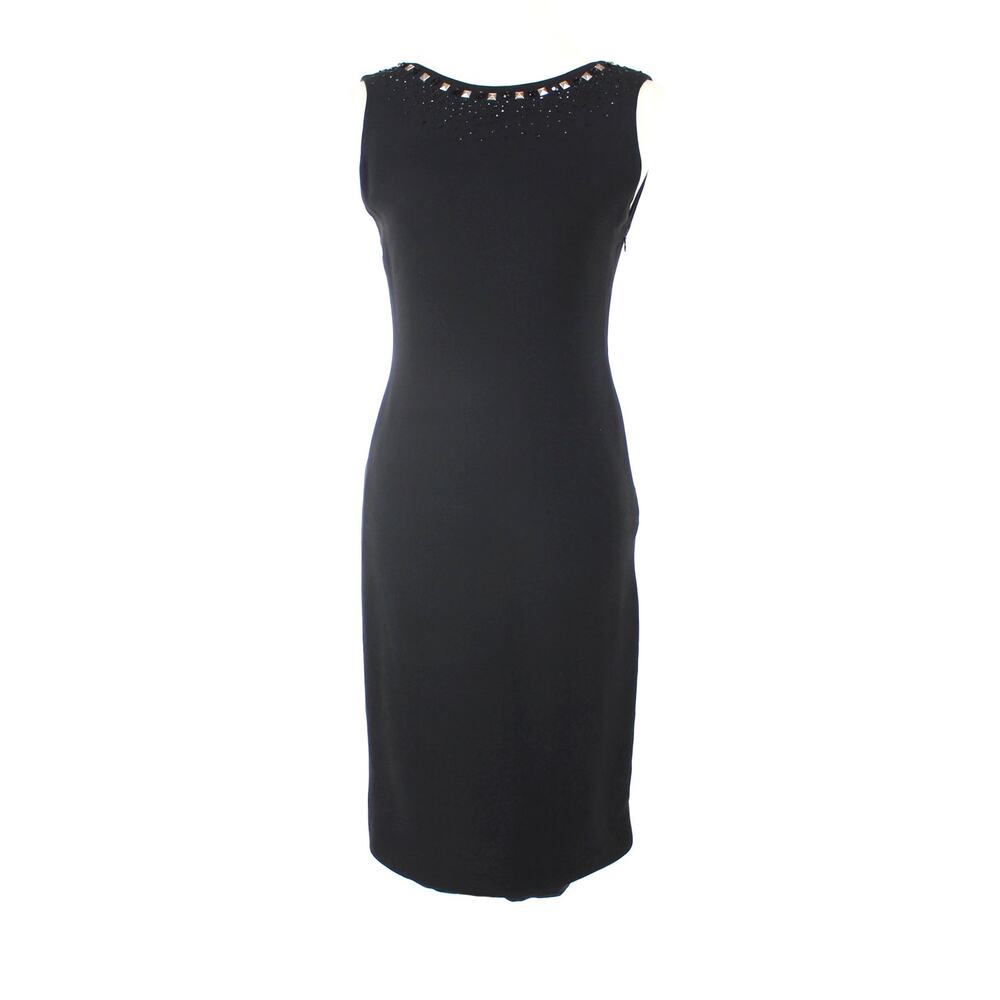 Gianni Versace Couture 1998 Studded Silk Mini Dress Donatella Black Size 40